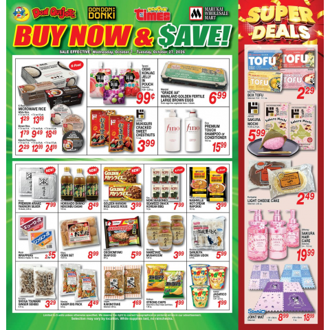 Donpen Times - Buy Now and Save Flyer Wed, Oct 07, 2026 - Tue, Oct 27, 2026